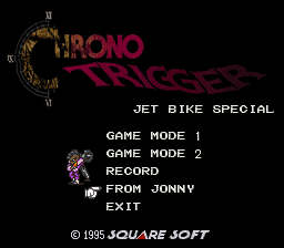 BS Chrono Trigger - Jet Bike Special (Japan) Title Screen